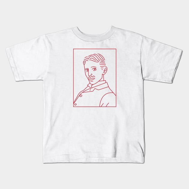 TESLA Kids T-Shirt by encip